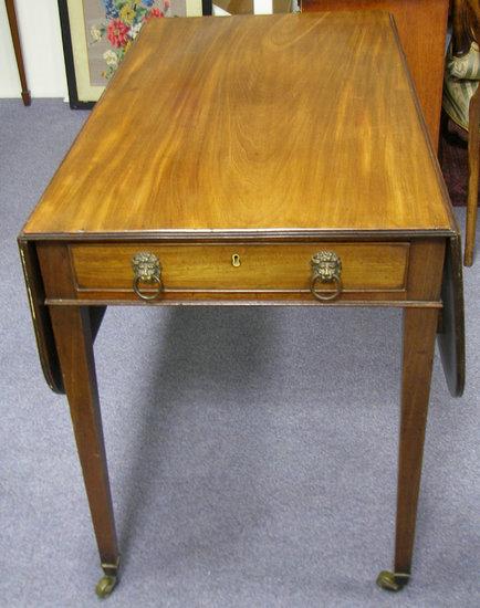 Appraisal: A Regency mahogany two-flap Pembroke table fitted a drawer to