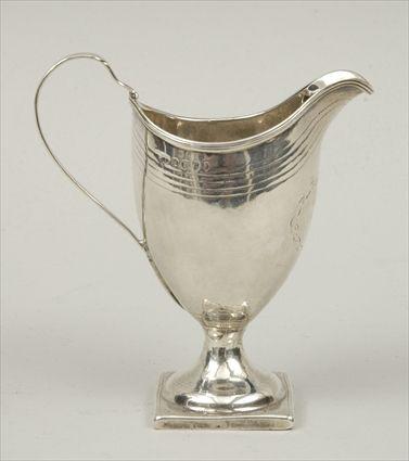 Appraisal: George III Silver Cream Pitcher London - maker's mark partially