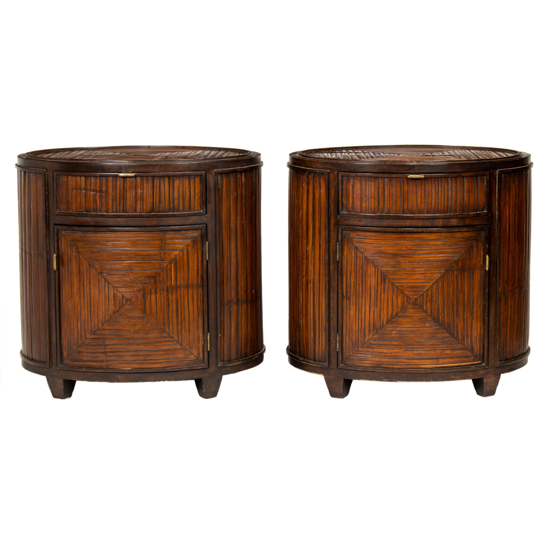 Appraisal: A PAIR OF MCGUIRE SAN FRANCISCO OCCASIONAL TABLES A pair