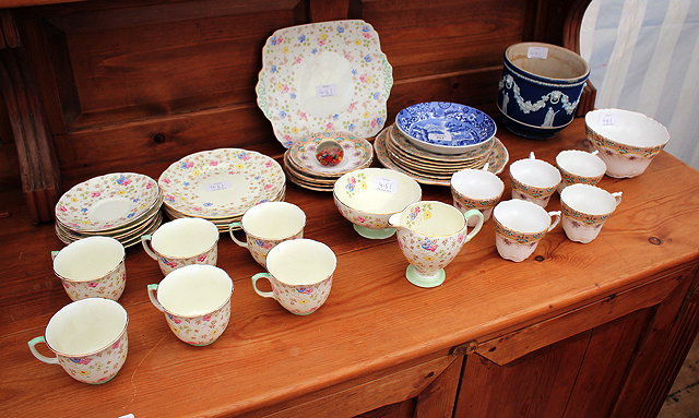 Appraisal: A VICTORIAN PART TEASET decorated with floral designs marked to