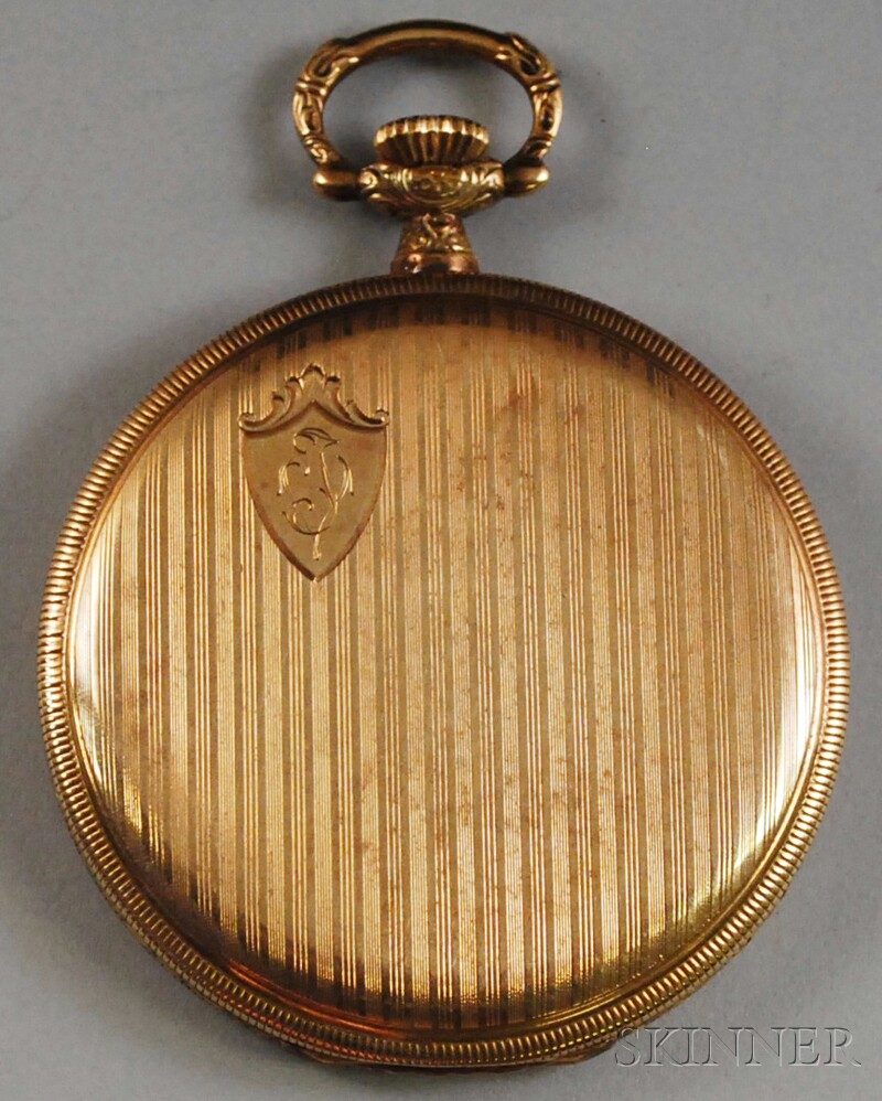 Appraisal: Gentleman's kt Yellow Gold Double Hunting Case Pocket Watch Tavannes