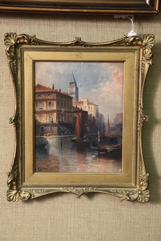 Appraisal: OIL ON BOARD Depicting Venice '' h '' w In