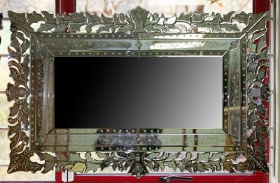 Appraisal: A Venetian style mirror cm x cm Provenance The Rookery