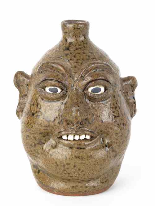 Appraisal: Georgia stoneware face jug by Lanier Meaders signed on base