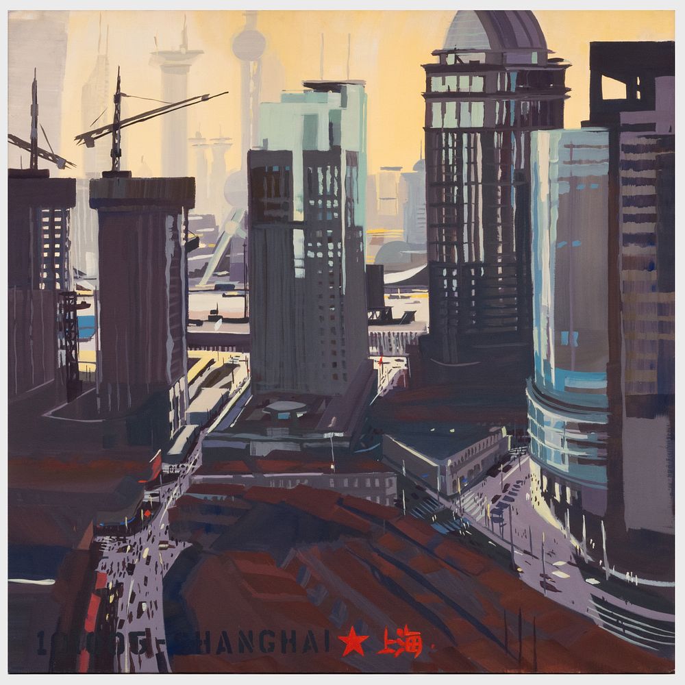 Appraisal: Michelle Auboiron b No Shanghai Pudong Acrylic on linen indistinctly