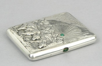 Appraisal: A Russian Silver Cigarette Case A Russian silver cigarette case