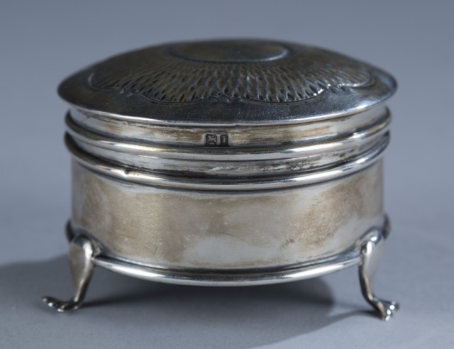 Appraisal: A J Zimmerman English Sterling Ring Box Hallmarks on case