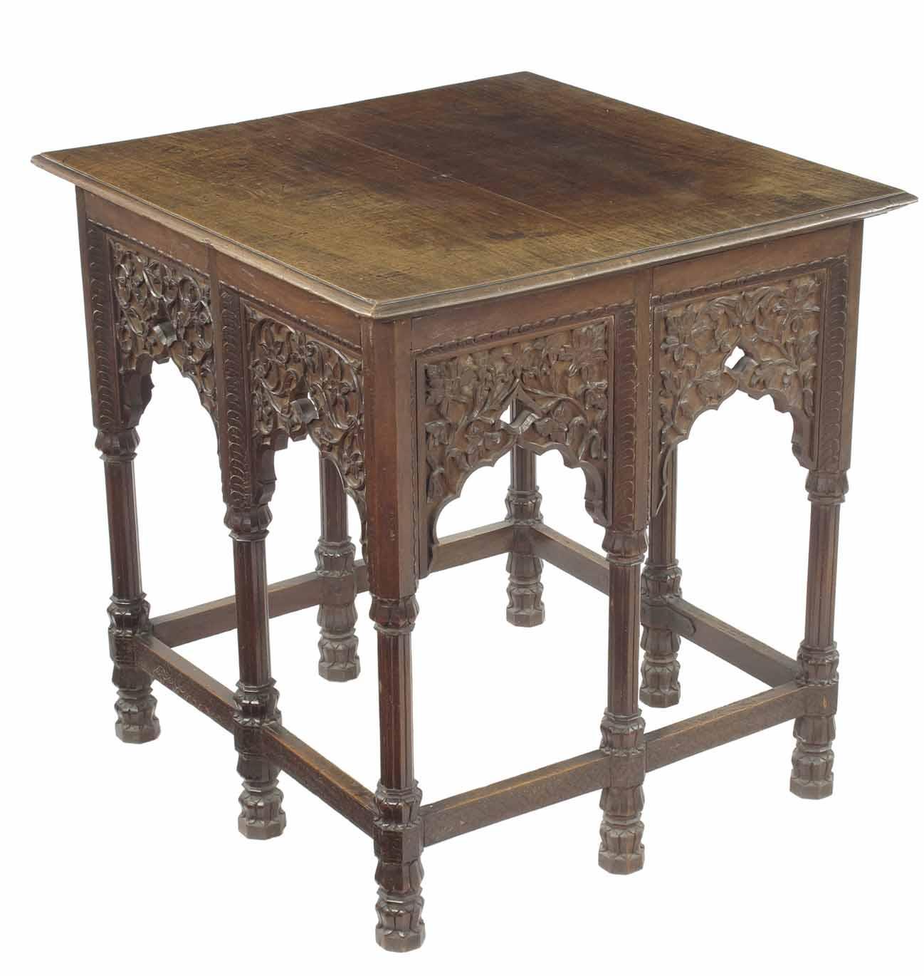 Appraisal: An Anglo-Indian carved hardwood occasional table