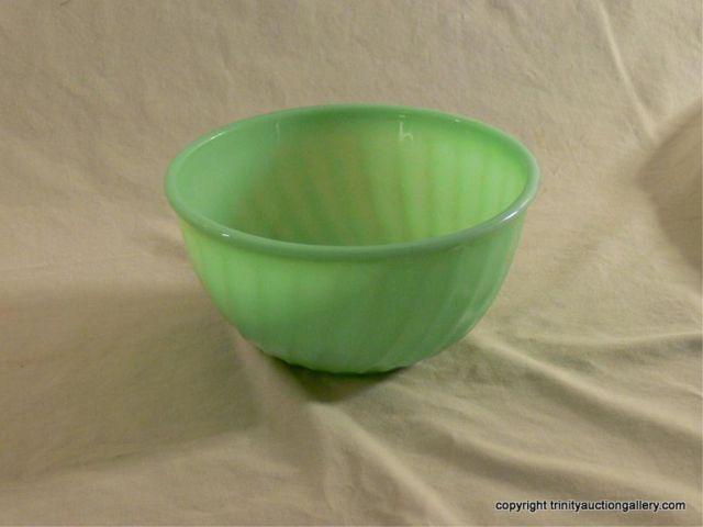 Appraisal: Vintage FireKing USA Jadeite Swirl Mixing Bowl - original Jadeite