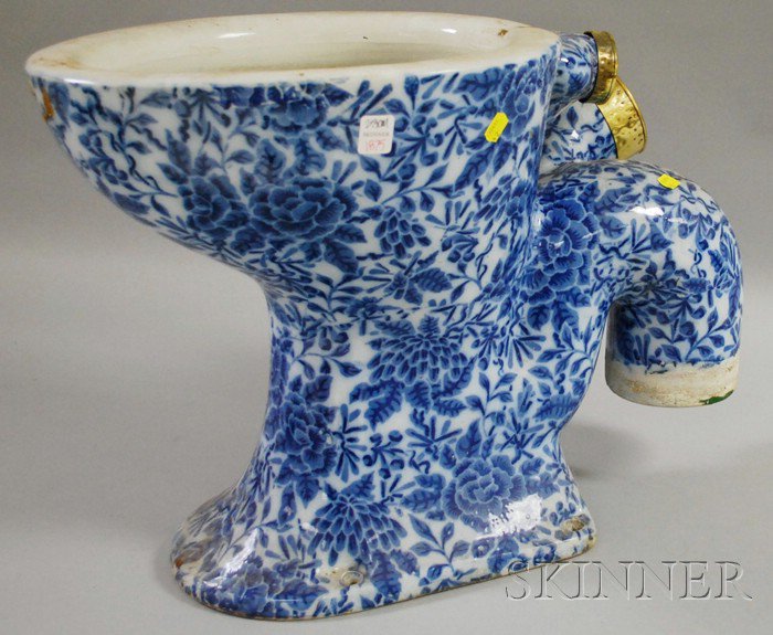 Appraisal: Doulton Co The Simplicitas Blue and White Floral Transfer-decorated Ceramic