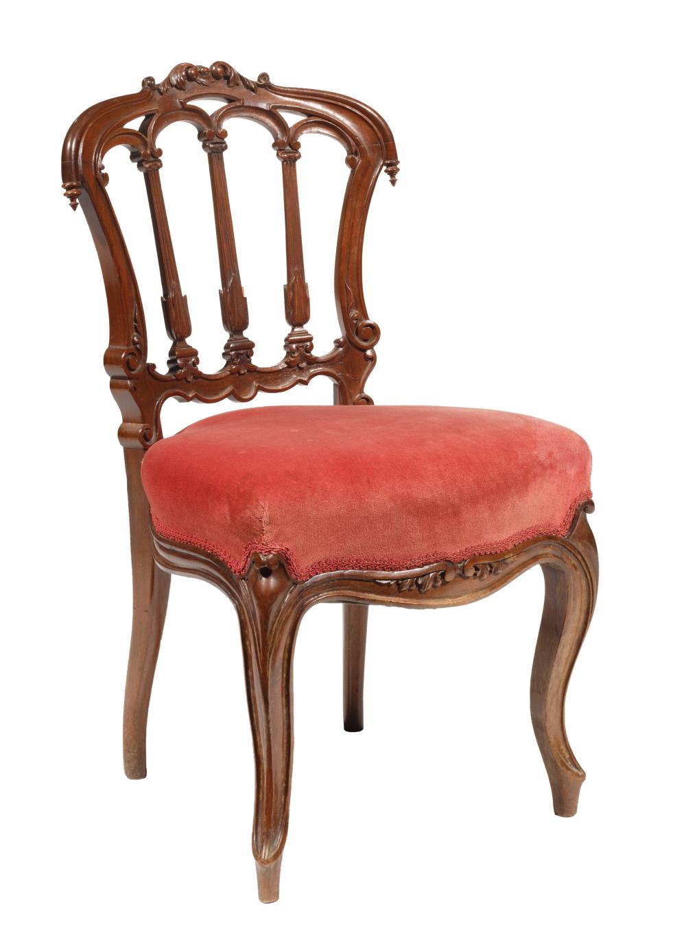 Appraisal: Napoleon III Carved Mahogany Child's Chair late th c shaped