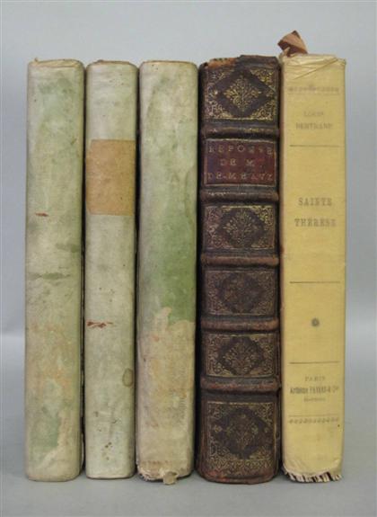 Appraisal: vols wrappers French Religious Imprints Bossuet Jacques B Anisson Jean