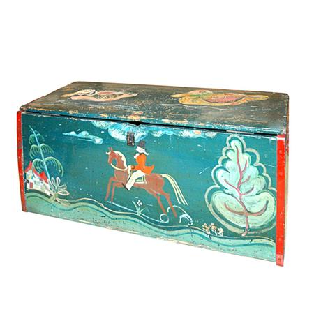 Appraisal: American Painted Wood Trunk Estimate nbsp nbsp nbsp - nbsp