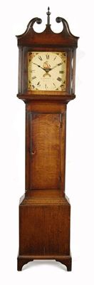 Appraisal: A Victorian oak and mahogany longcase clock with a hour