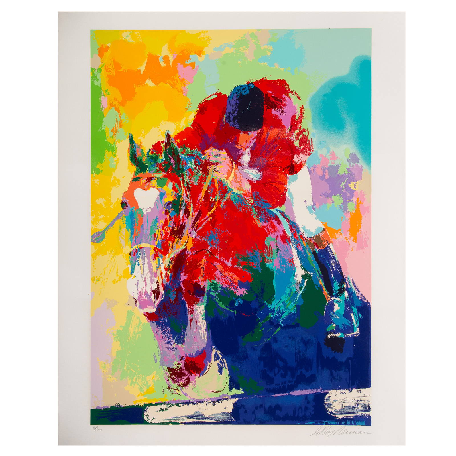 Appraisal: LEROY NEIMAN OLYMPIC JUMPER SERIGRAPH American - Ed signed LeRoy