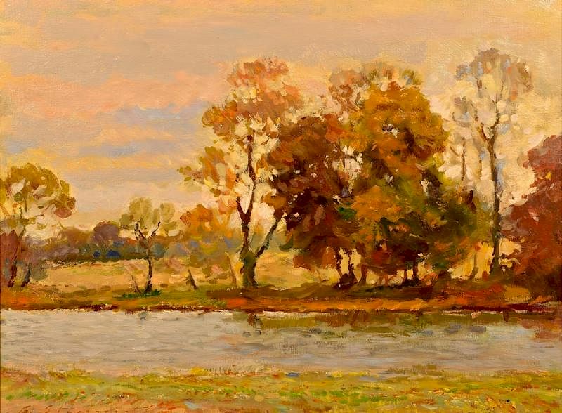 Appraisal: G Stepanyants oil on canvas Landscape Grigory Stepanyants Russian American