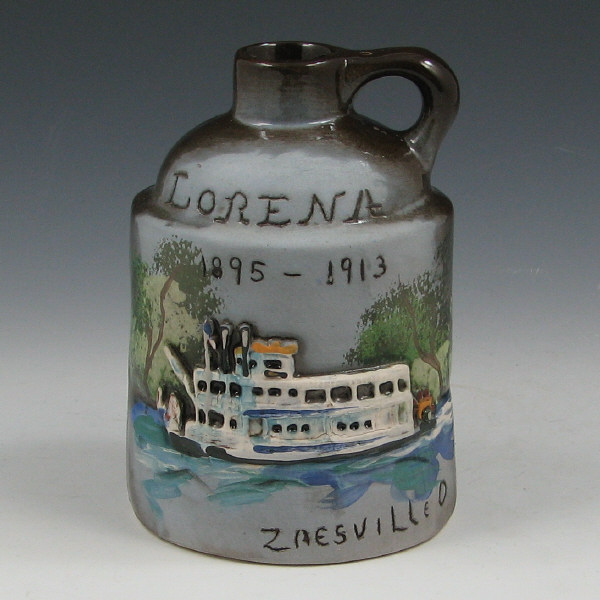 Appraisal: Stephen Wisecarver Lorena Paddle Boat Jug - Mint Stephen Wisecarver