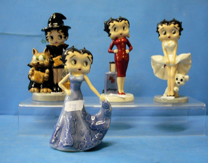 Appraisal: Wade Betty Boop Figures Satin Lace Halloween Cool White Breeze