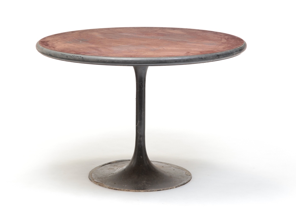 Appraisal: Mid- th century Metal painted pedestal base with circular top