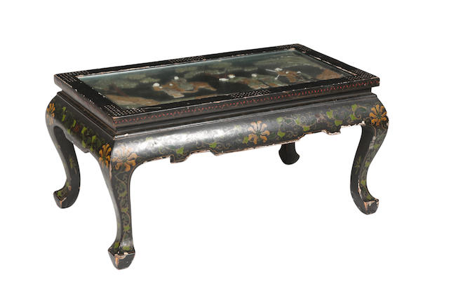 Appraisal: A Chinese Export low table The rectangular top with a