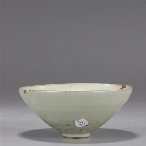 Appraisal: Chinese ceramic tea bowl glaze of delicate light celadon color