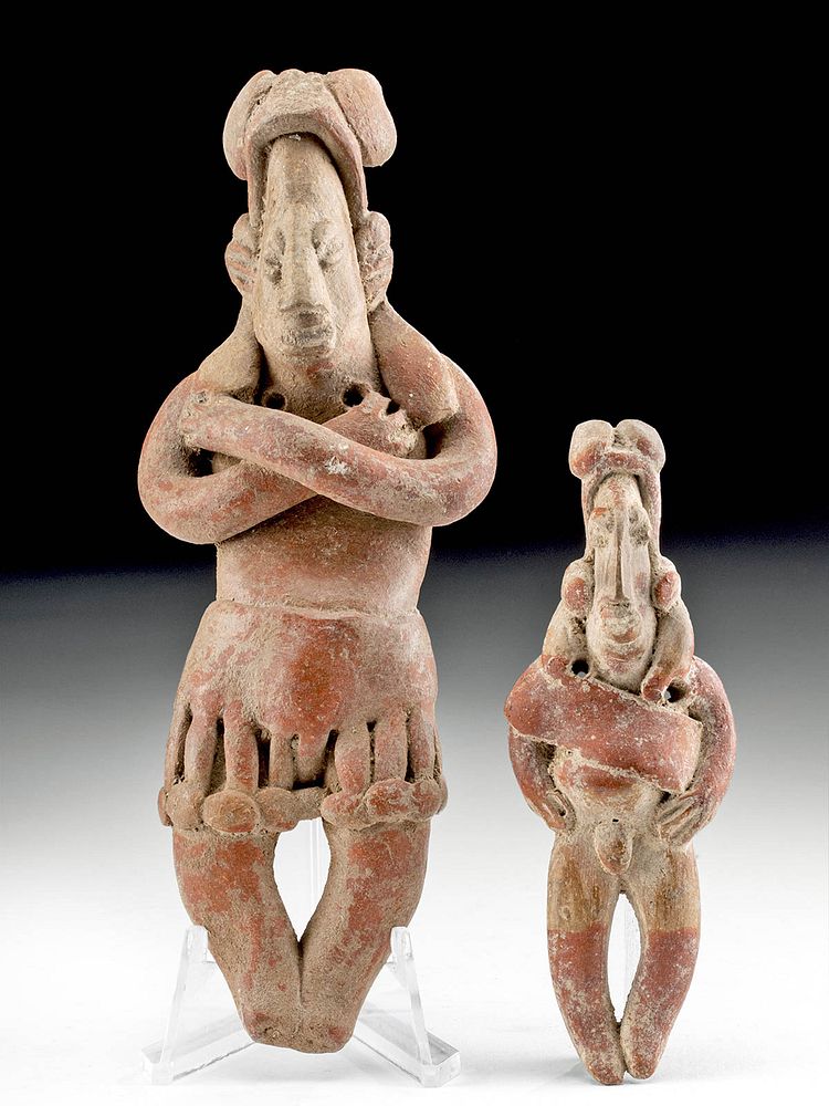 Appraisal: Lot of Jalisco Pottery Figures - Male Female Pre-Columbian West