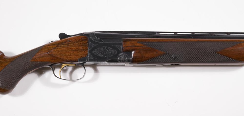 Appraisal: BELGIAN BROWNING SUPERPOSED MODEL DOUBLE BARREL O U SHOTGUN gauge