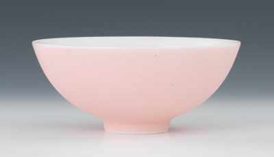 Appraisal: A Chinese Porcelain Pink Tea Bowl Very thinly potted tea