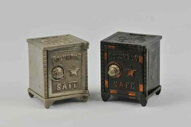 Appraisal: LOT OF TWO COLUMBUS SAFE STILL BANKS Both cast iron