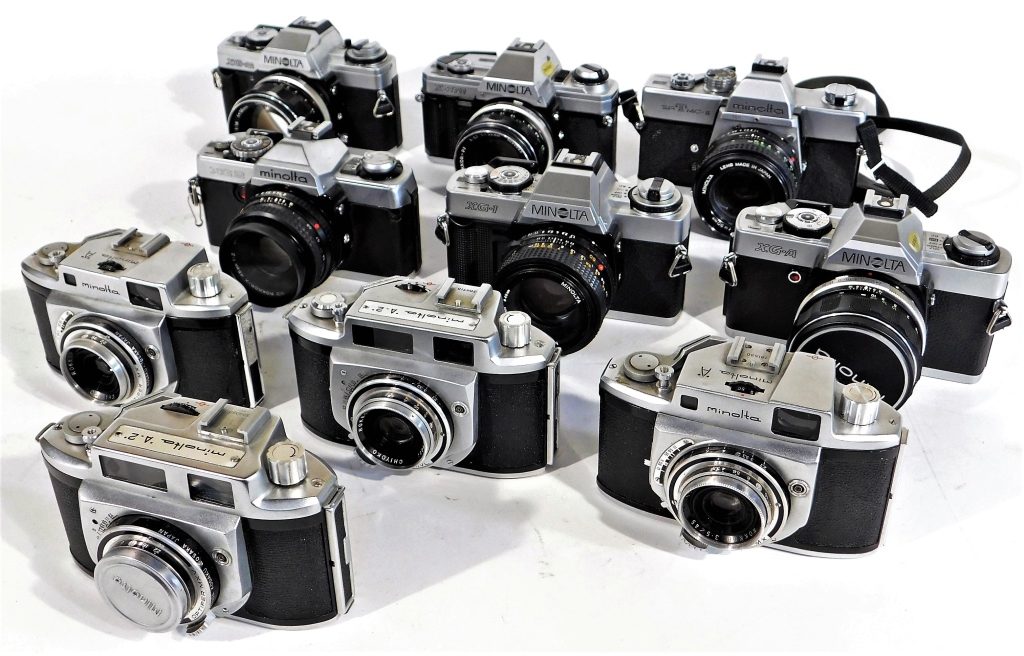 Appraisal: GROUP OF MINOLTA MM SLR CAMERAS Group of Minolta mm