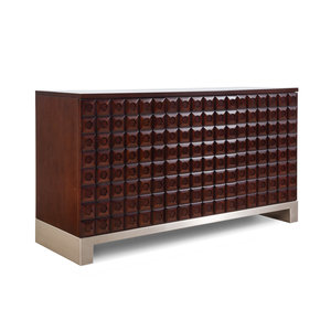 Appraisal: A Joseph Jeup Topo Cabinet in walnut and brushed metal