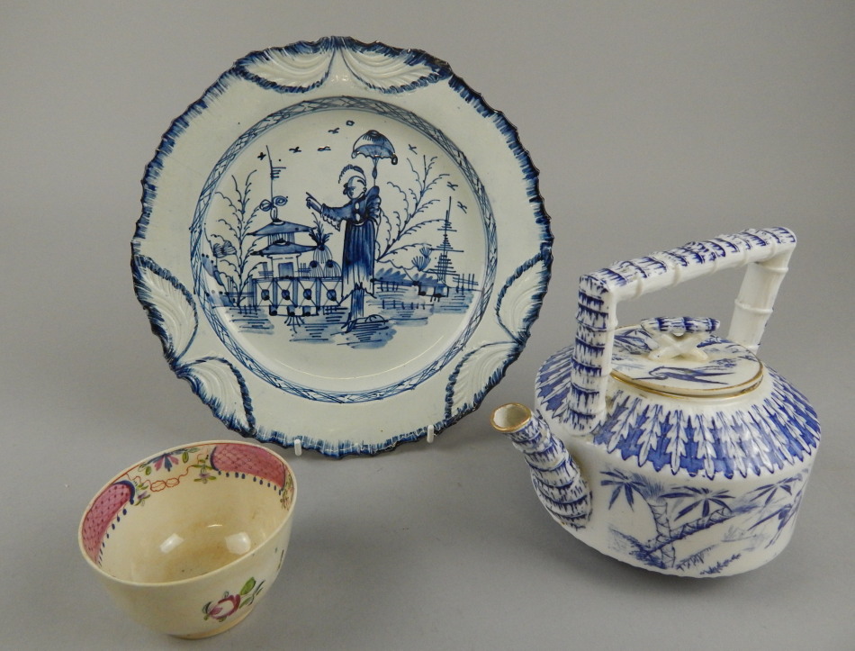 Appraisal: An early thC English Pearlware blue and white plate with