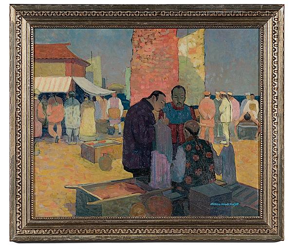 Appraisal: ORIENTALIST SCENE BY W H HARTZELL OIL ON CANVAS William