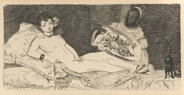 Appraisal: Edouard Manet French - Olympia G H Etching and aquatint