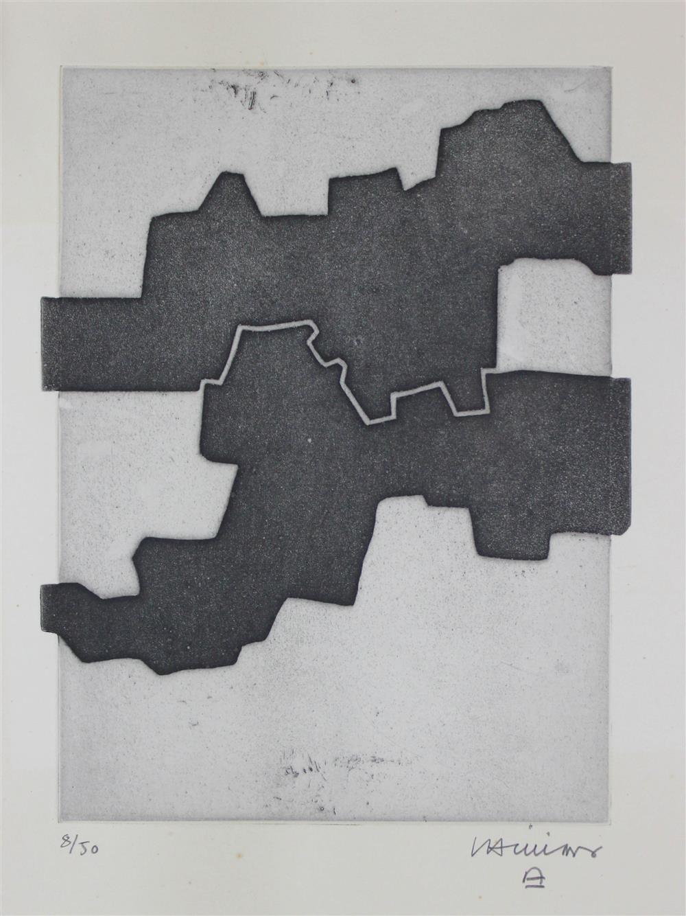 Appraisal: EDUARDO CHILLIDA SPANISH - GEZNA III Etching and aquatint x