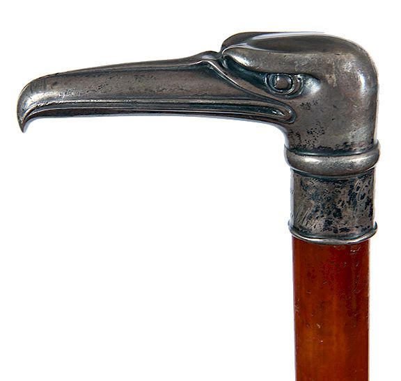 Appraisal: Tiffany Nast Eagle Dress Cane Dated - A nice example