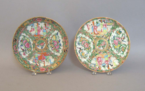 Appraisal: Two Chinese export rose medallion plates th c dia and