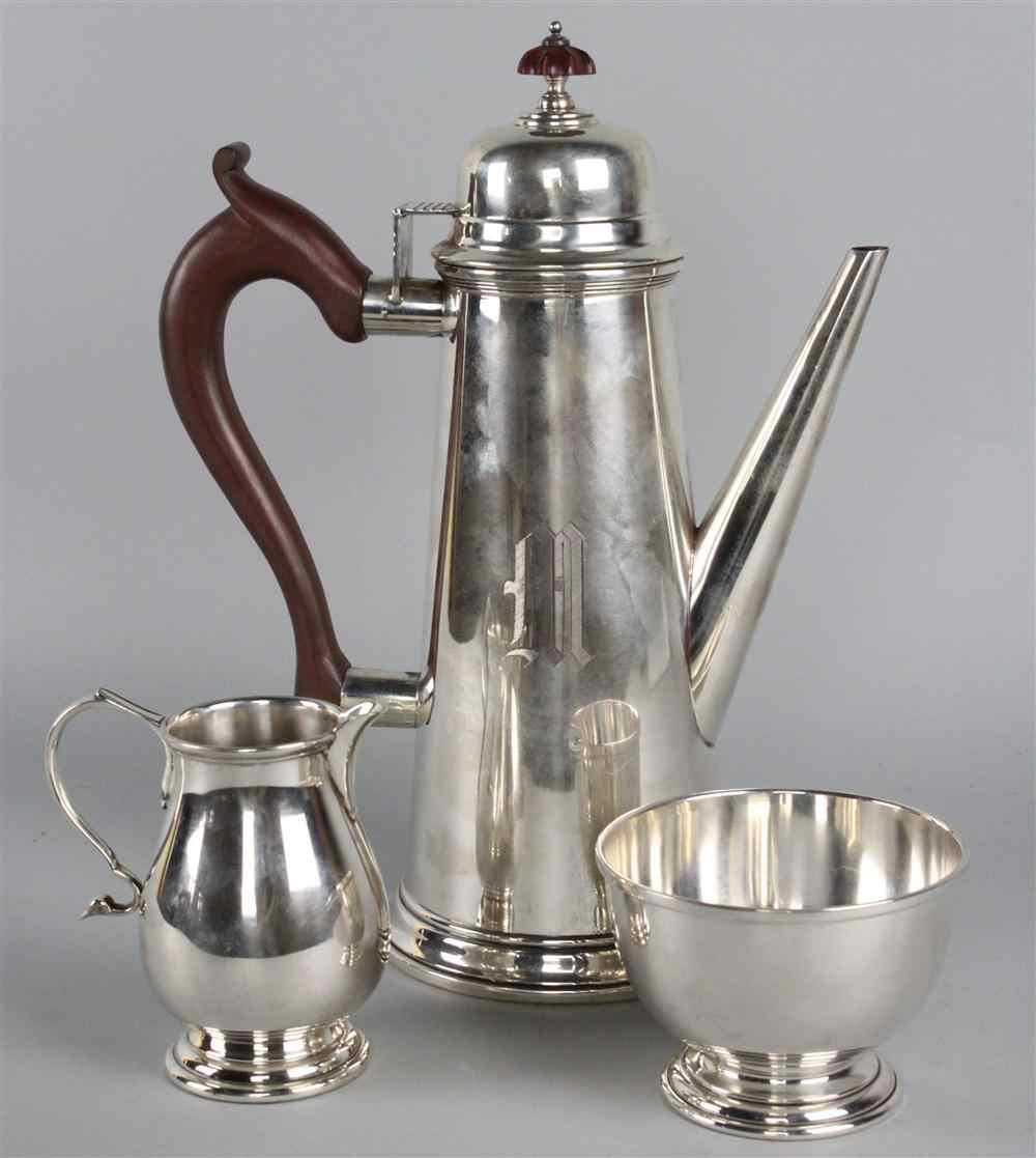 Appraisal: FRANK M WHITING COMPANY STERLING COFFEE SET EARLY TH CENTURY