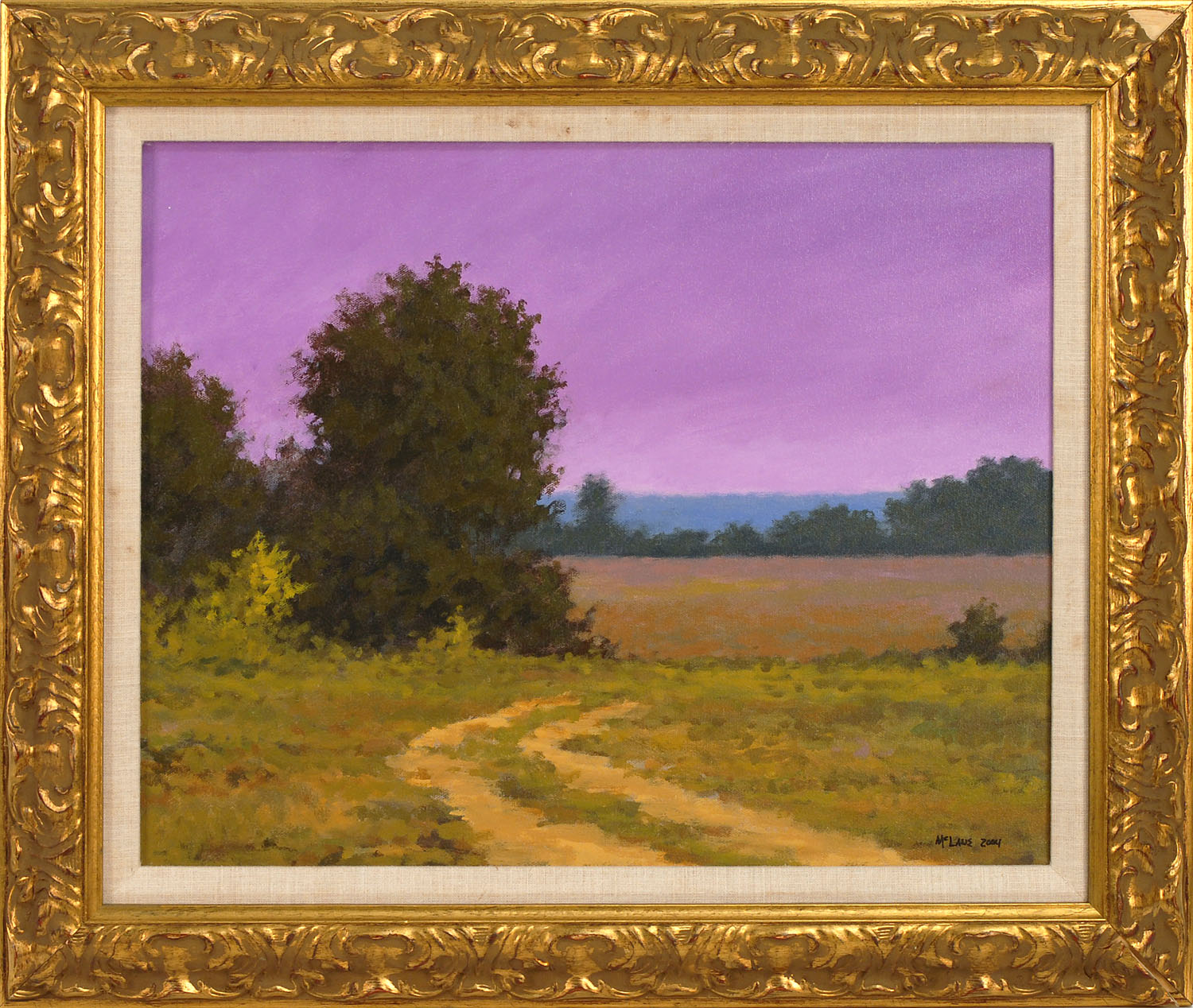 Appraisal: WILLIAM MCLANE JR American b Landscape under a purple sky