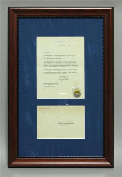 Appraisal: LYNDON B JOHNSON PRESIDENTIAL LETTER Presidential letter typed on White