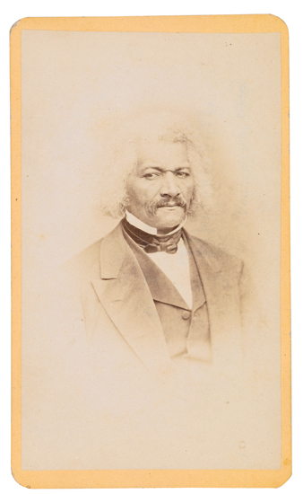 Appraisal: DOUGLASS FREDERICK HOVEY E F active s Oversize carte-de-visite of