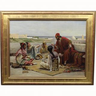 Appraisal: Signed th C Orientalist Painting Robert Leinweber Czech Republic -