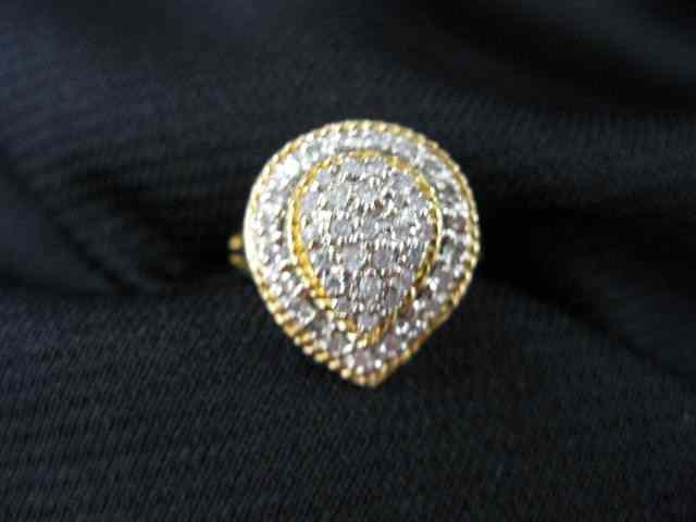 Appraisal: Diamond Ring pear shaped setting with diamonds throughout totaling carat