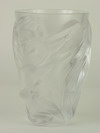 Appraisal: VASE - Large Lalique frosted and clear vase with raised