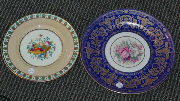 Appraisal: SERVICE PLATES Including twelve Rosenthal Ivory with blue and gold