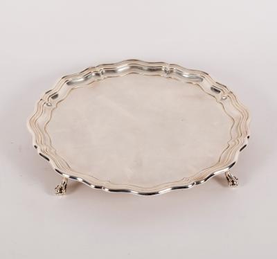 Appraisal: A silver salver James Dixon Sons Sheffield with pie crust