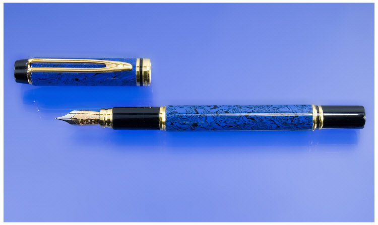 Appraisal: Waterman blue on blue Rhapsody with stub nib and mint