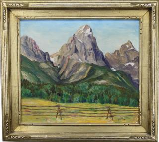 Appraisal: Lee Barley Signed Western American landscape Lee Barley Signed Western