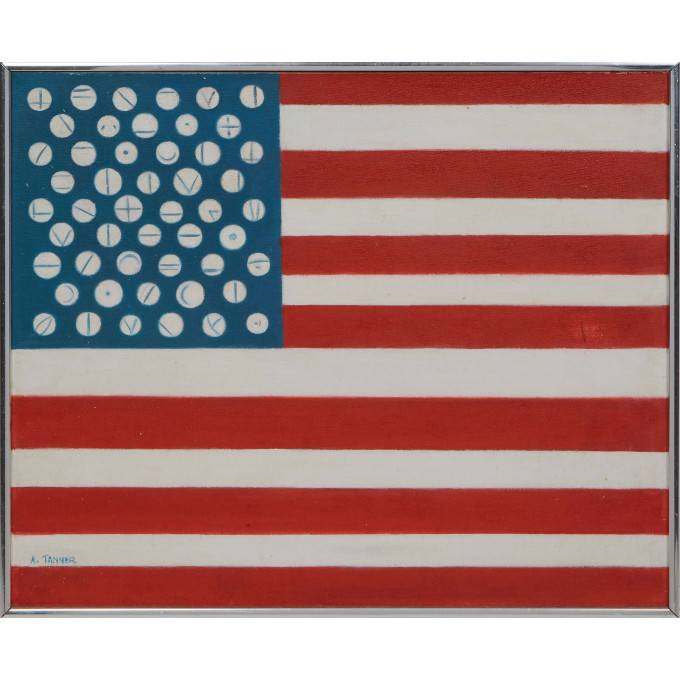 Appraisal: Althea Dodson Tanner Louisiana - Flag th c acrylic on