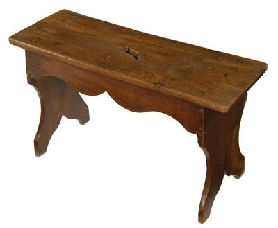 Appraisal: A th century elm stool the rectangular top with a